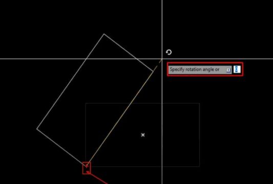 Lệnh xoay trong Cad 7