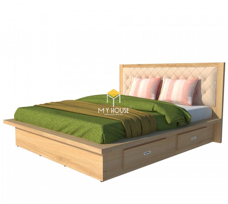 Mẫu giường gỗ công nghiệp thiết kế đa năng