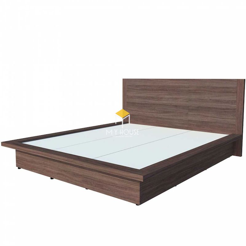 Mẫu giường ngủ kiểu Nhật gỗ công nghiệp phủ melamine