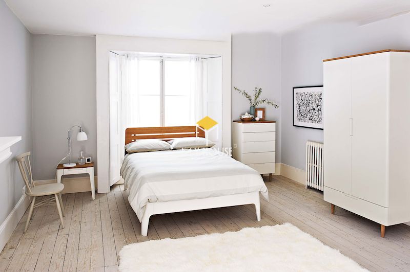 Nội thất phòng ngủ màu trắng phong cách hiện đại