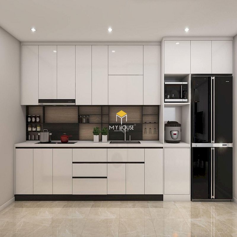 Vì sao nên lựa chọn tủ bếp MDF phủ acrylic cho nội thất phòng bếp chung cư, nhà phố