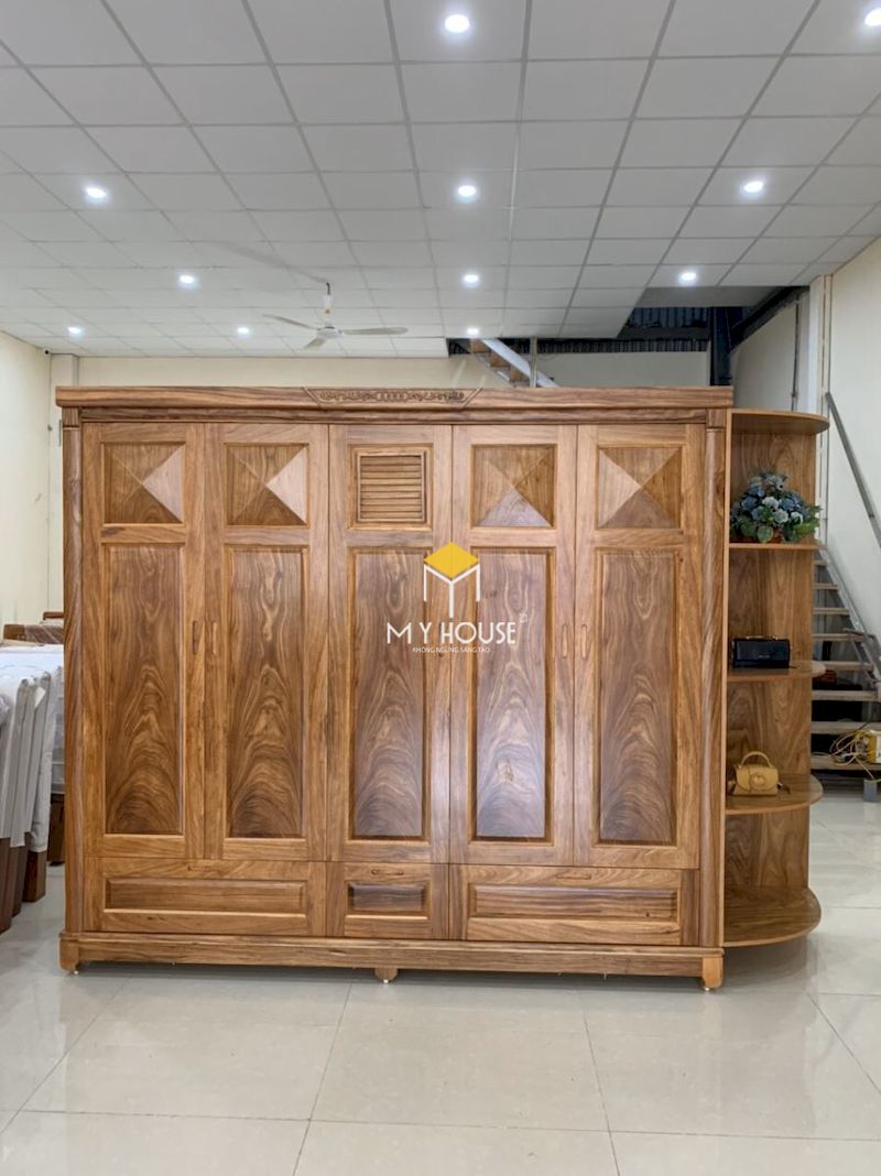 Thiết kế tủ gỗ tự nhiên cho phòng ngủ master