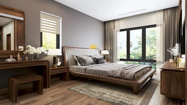 Cách bố trí nội thất phòng ngủ phong cách châu Âu thiết kế trong không gian mở