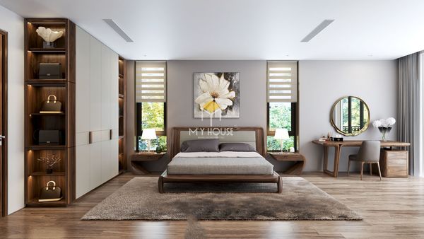 Phòng ngủ gỗ óc chó +53 Mẫu thiết kế nội thất cao cấp 2022 16