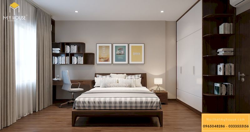 Phòng ngủ nhỏ thiết kế đơn giản và trẻ trung hơn