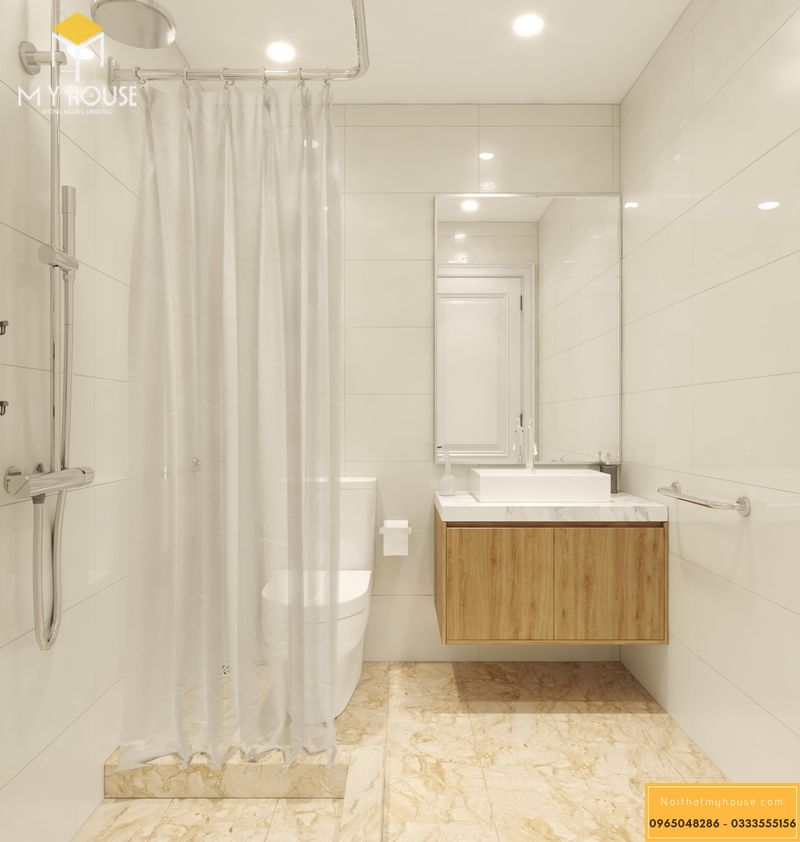 Thiết kế nội thất chung cư Sunshine Garden - Nhà vệ sinh phòng ngủ