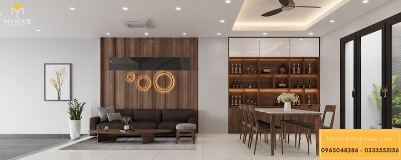 Mẫu thiết kế nội thất phân khu Ngọc Trai tại Vinhome Ocean Park - Phòng bếp tầng 1