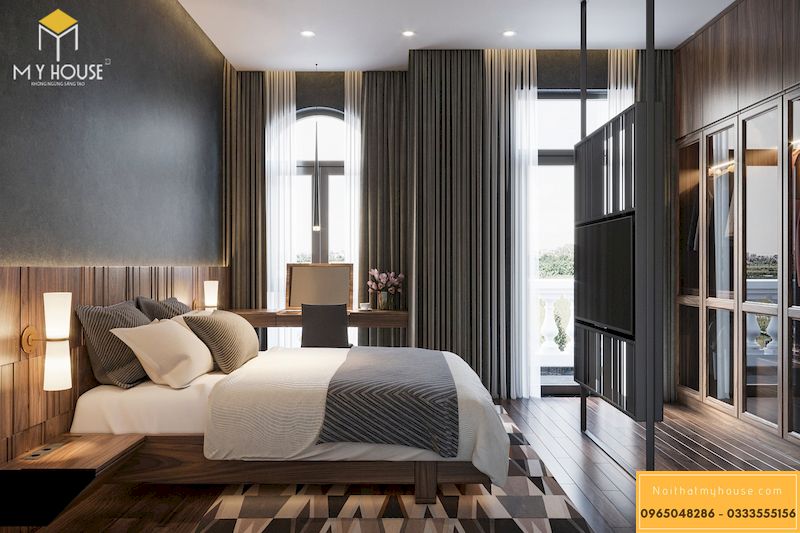 Thiết kế nội thất phân khu San Hô tại Vinhome Ocean Park - Phòng ngủ