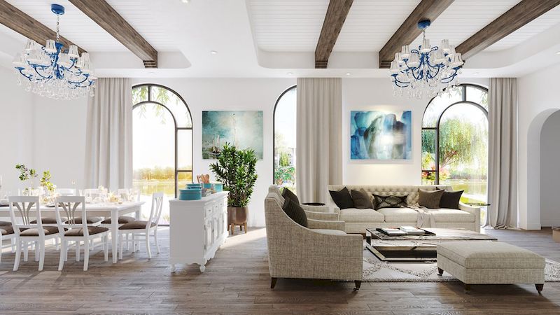Thiết kế nội thất phân khu Sao Biển tại Vinhome Ocean Park phong cách Địa Trung Hải