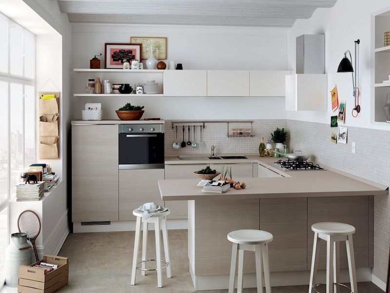 Thiết kế phòng bếp gia đình cho nhà 1 tầng đơn giản