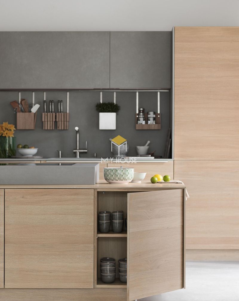 Thiết kế tủ bếp thông minh giúp tiết kiệm diện tích tối đa