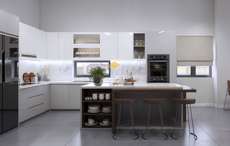 Các thiết kế âm tường đa năng trong phòng bếp giúp tiết kiệm diện tích