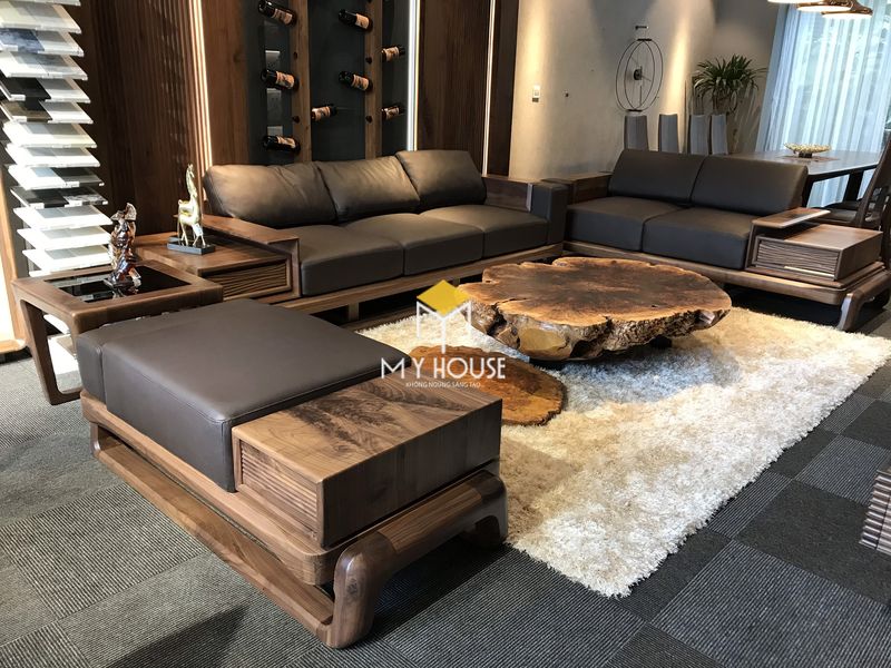 Công ty sản xuất nội thất - Bộ sofa gỗ óc chó