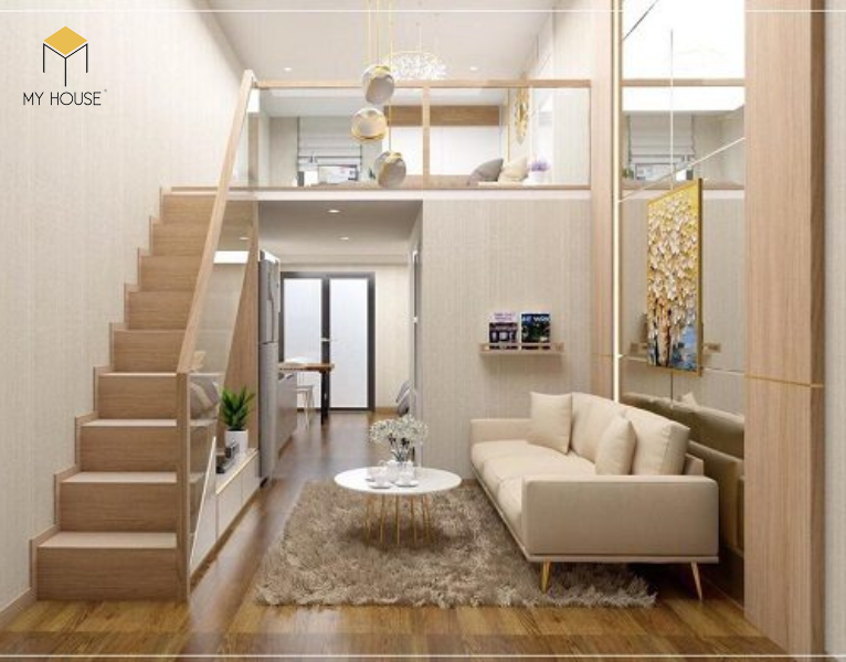 Mẫu thiết kế nội thất chung cư mini 20m2