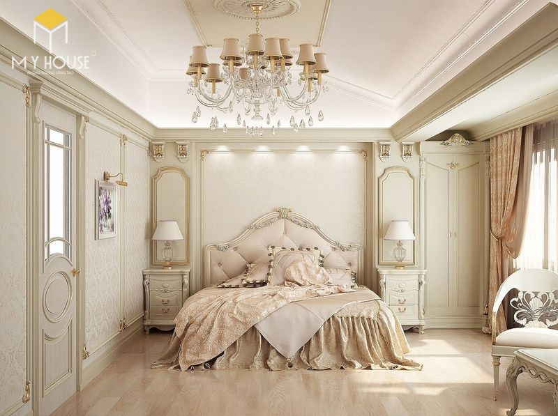 Phòng ngủ sang trọng nhất thế giới kết hợp đèn chùm trang trí - Mẫu 15