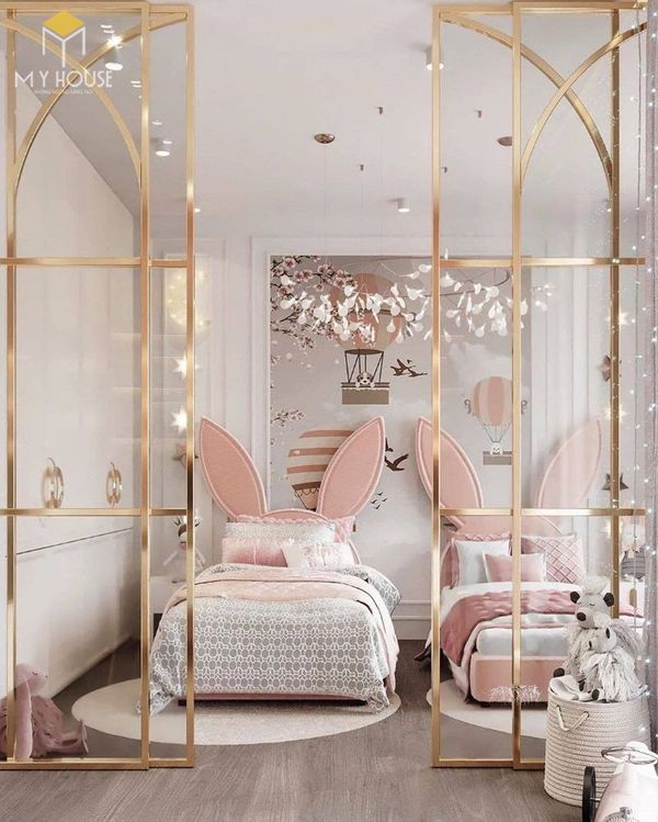 Phòng ngủ tân cổ điển màu hồng 10