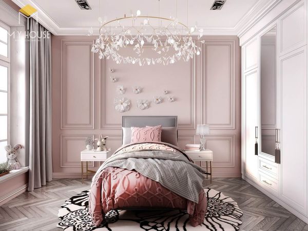 Những lưu ý khi thiết kế phòng ngủ tân cổ điển màu hồng 20