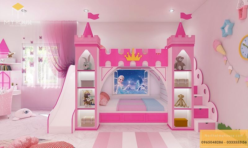 Mẫu giường tầng phòng ngủ công chúa - Mẫu 17