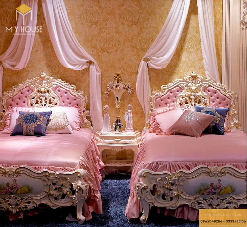 Phòng ngủ 2 giường công chúa  - Mẫu 26