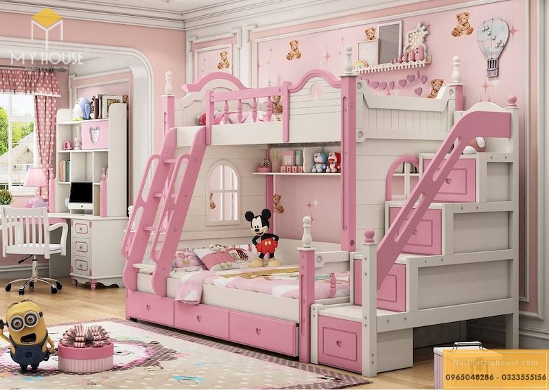 Mẫu giường tầng phòng ngủ công chúa - Mẫu 15