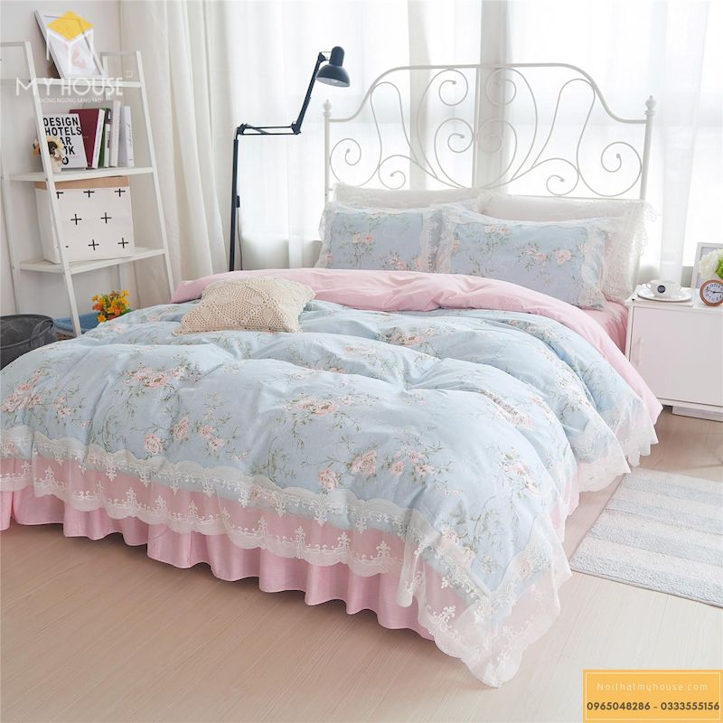 Mẫu giường ngủ công chúa màu hồng - Mẫu 04