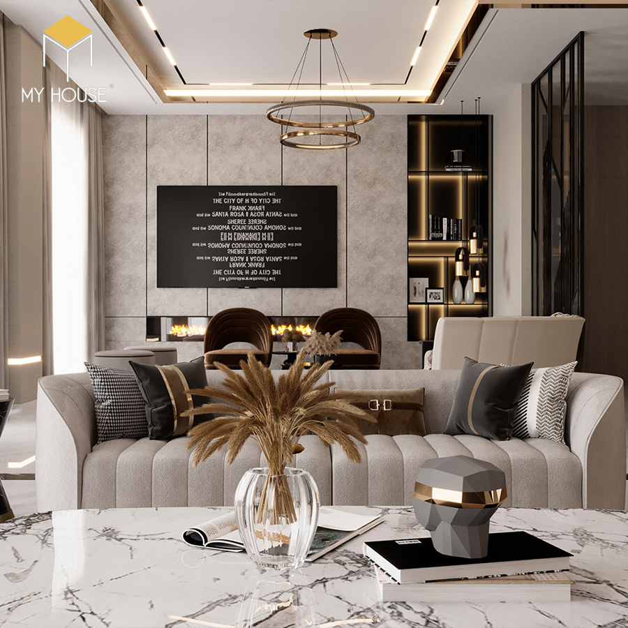 Phòng khách Luxury tinh tế và cuốn hút