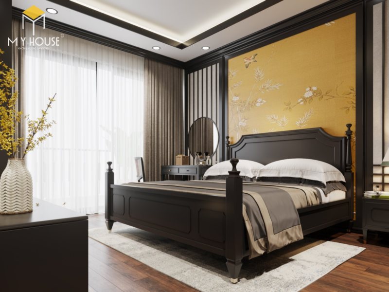 Phòng ngủ thiết kế Indochine tinh tế