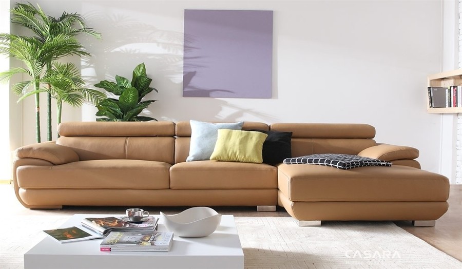 ghế sofa da trong thiết kế nội thất