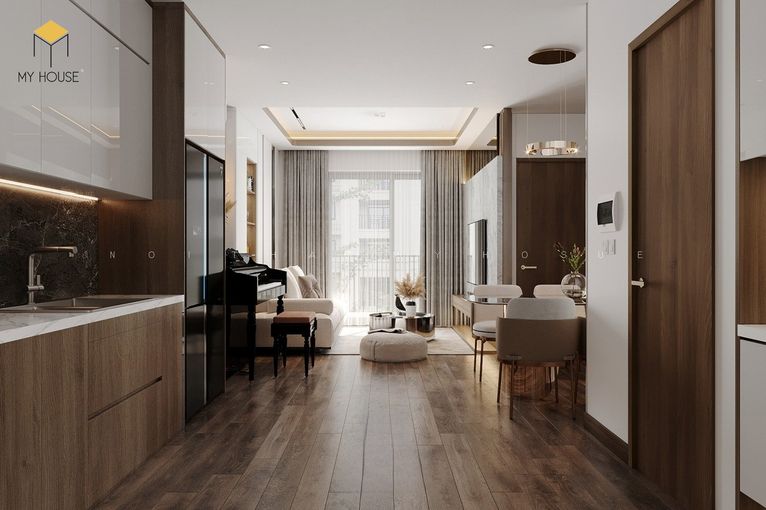 Thiết kế nội thất chung cư 67m2 phong cách hiện đại