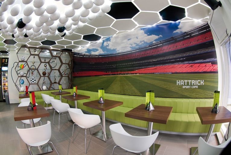 THiết kế quán cafe xem bóng đá
